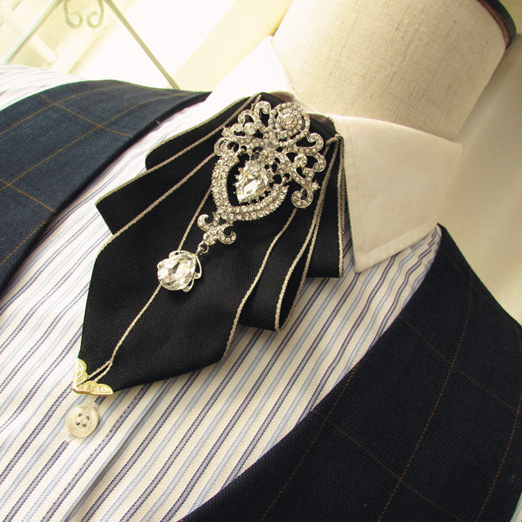 Luxury Rhinestone Multi-Layer Bow Tie