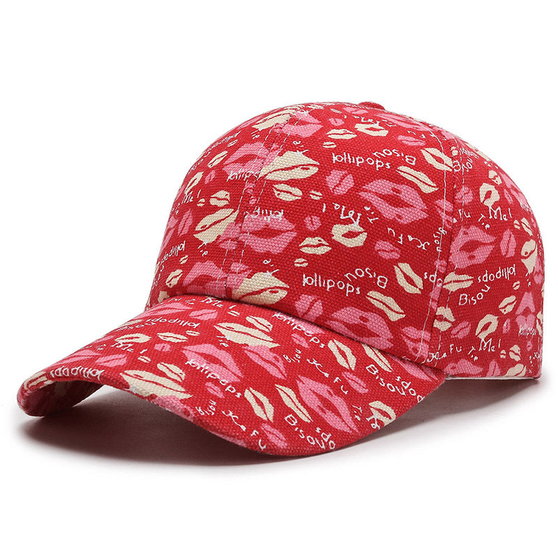 Gorra de Lona Estampada Abstracta