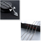 Double Cross Titanium Steel Pendant Necklace