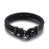 Skull Buckle Double Layer Leather Rope Bracelet