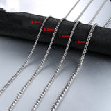 Double Cross Titanium Steel Pendant Necklace