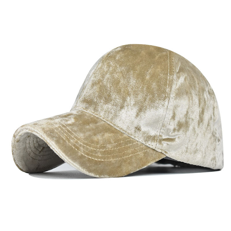 Gorra de béisbol de terciopelo sólido