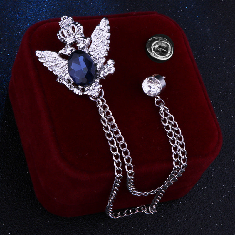 Retro Palace Style Rhinestone Chain Brooch