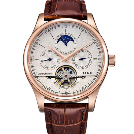 Business Style Mechanical Leather Watch