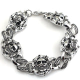 Round Chain Skull Bracelet