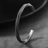 Patterned Titanium Steel Cuff Bracelet