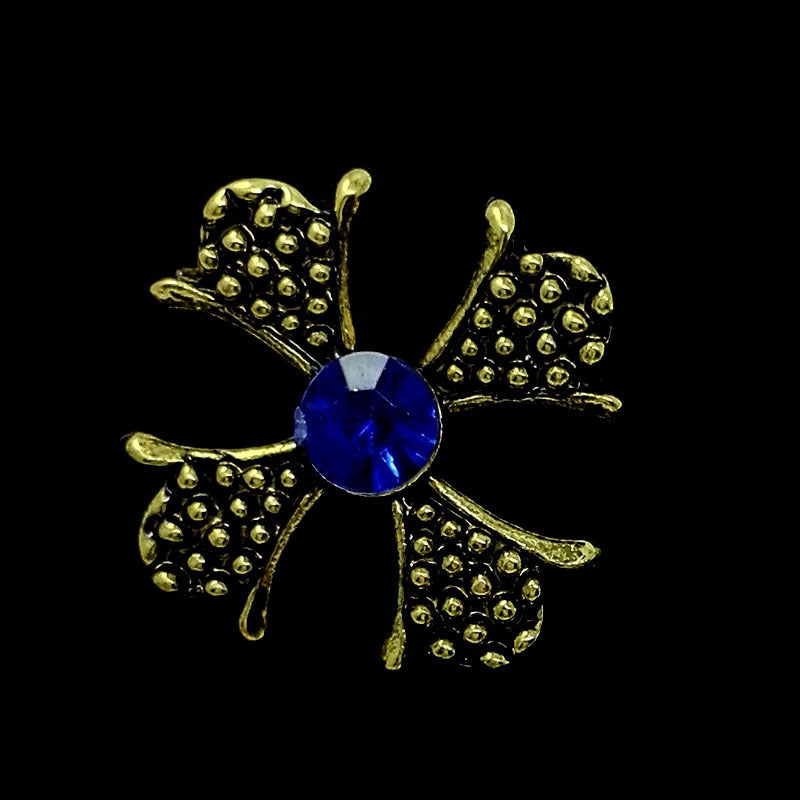 Vintage Alloy Cross Pin Brooch