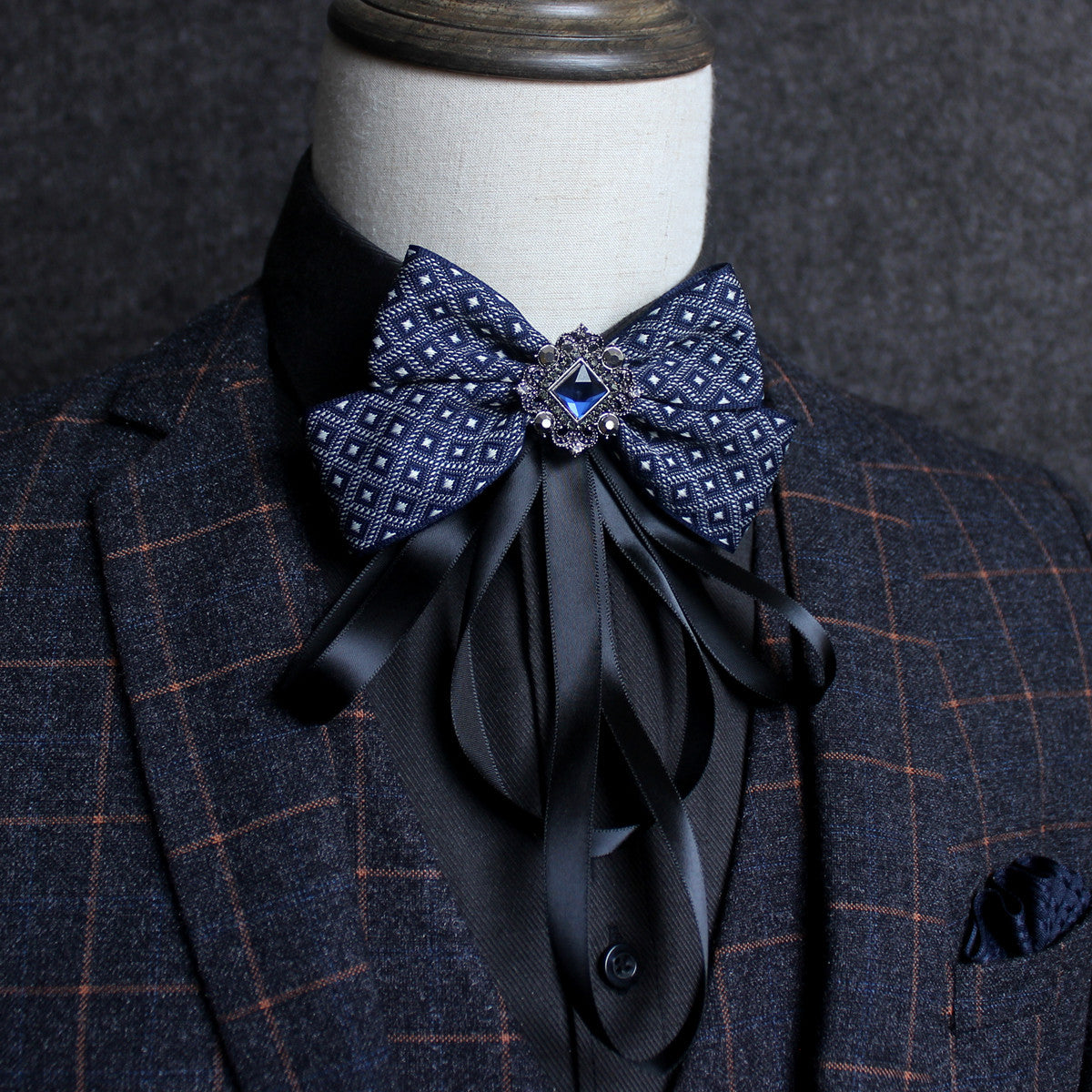 Geometric Patterned Butterfly Tie