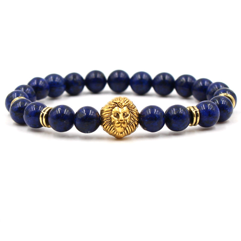 Pulsera de cuentas de piedra de león