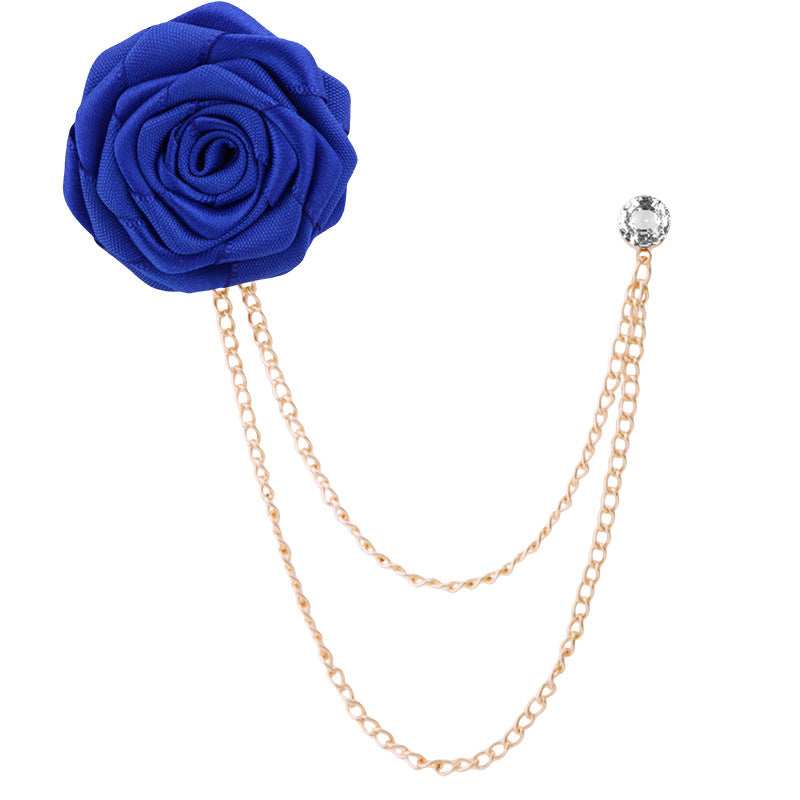 Broche de rosa y cadena