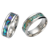 Europe Stainless Steel Colored Shell Men Rings