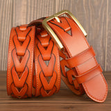 Hollow Braid Woven Leather Belt