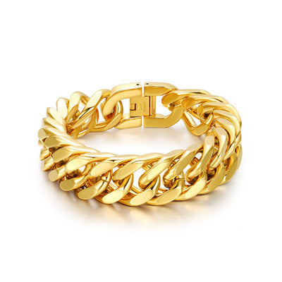Luxury Double Buckle Steel Bracelet