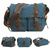 Canvas Leather Men's Messenger Bag