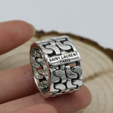 Retro Geometric 925-Sterling Silver Ring