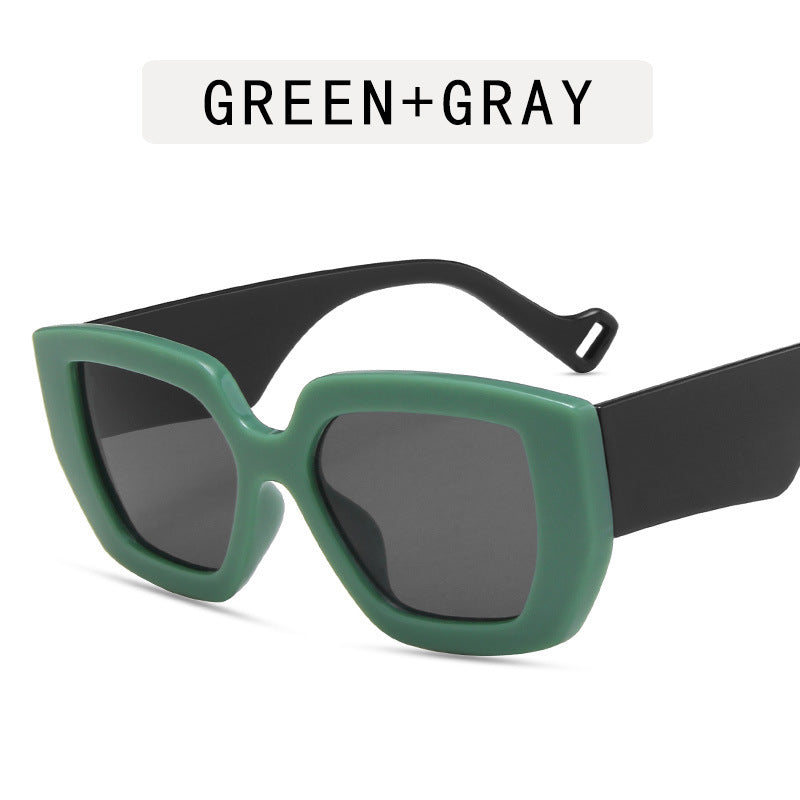 Polygonal Thick Edge Retro Sunglasses