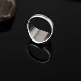 Minimalist Solid Black Square Metal Ring
