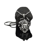 Angry Medusa Head Pendant Necklace
