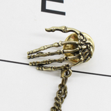 Hand Skeleton Chain Brooch