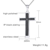 Double Layer Christianity Prayer Cross Necklace