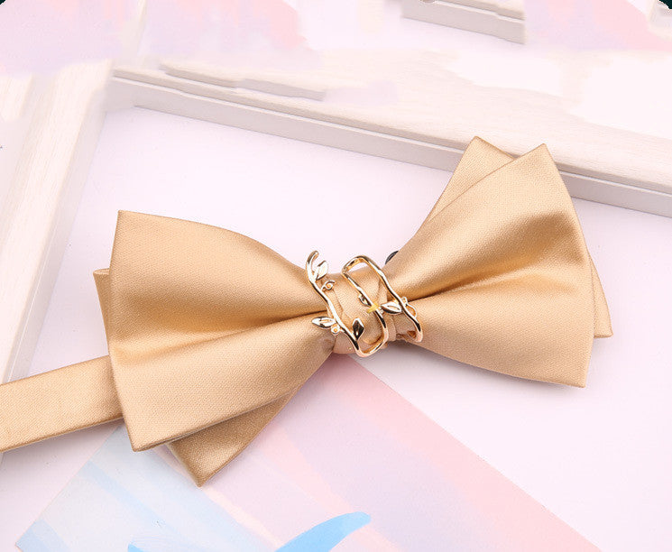 Leaf Vines Metal Applique Bow Tie