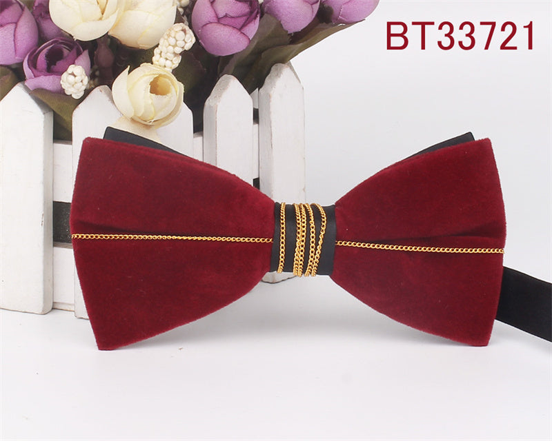 Metal Applique Red Bow Tie