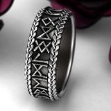 Symbol Engraving Braided Design Ring