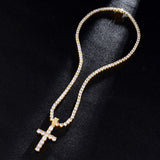 Luxury Rhinestone Cross Pendant Necklace