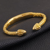Geometric Graving Gold Color Copper Cuff Bracelet