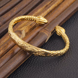 Geometric Graving Gold Color Copper Cuff Bracelet