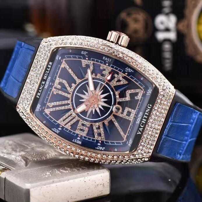 Square Rhinestone Rubber Watch