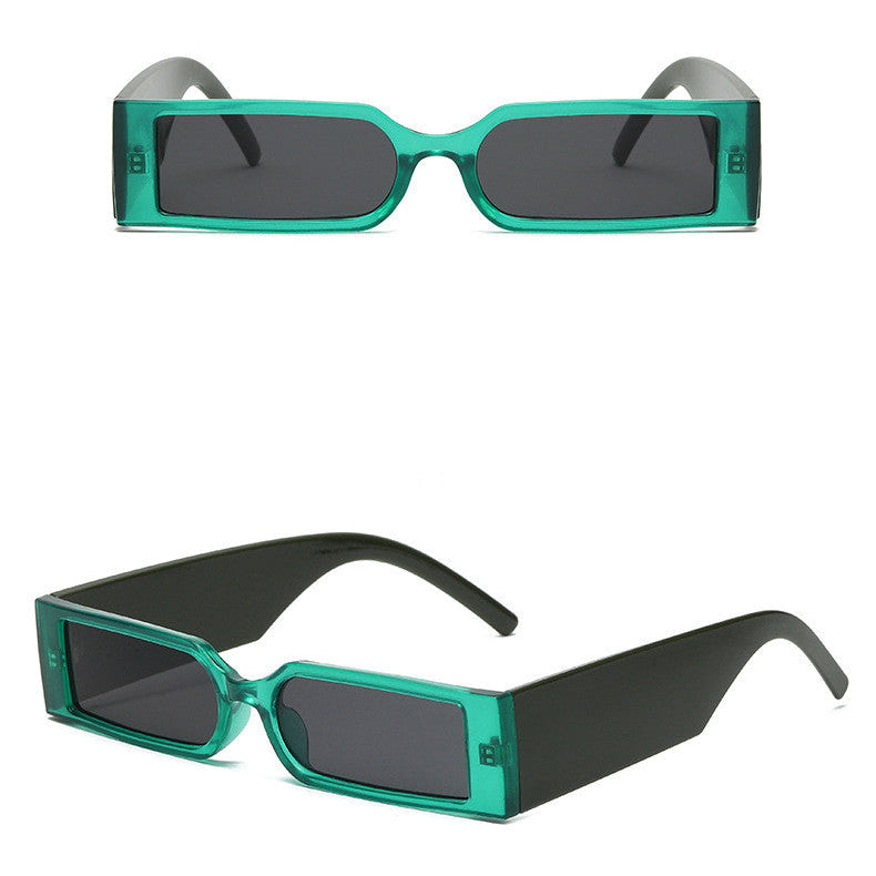 Seamless Rectangular Retro Sunglasses