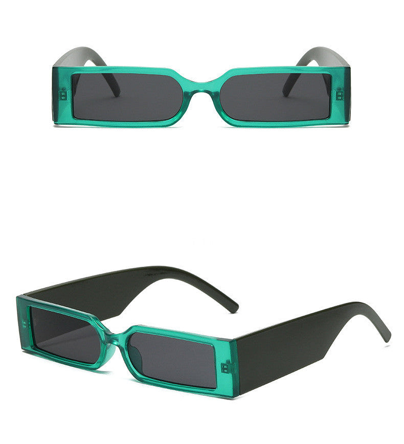 Lunettes de soleil rétro rectangulaires sans couture