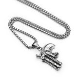 Titanium Steel Gun Pendant Necklace