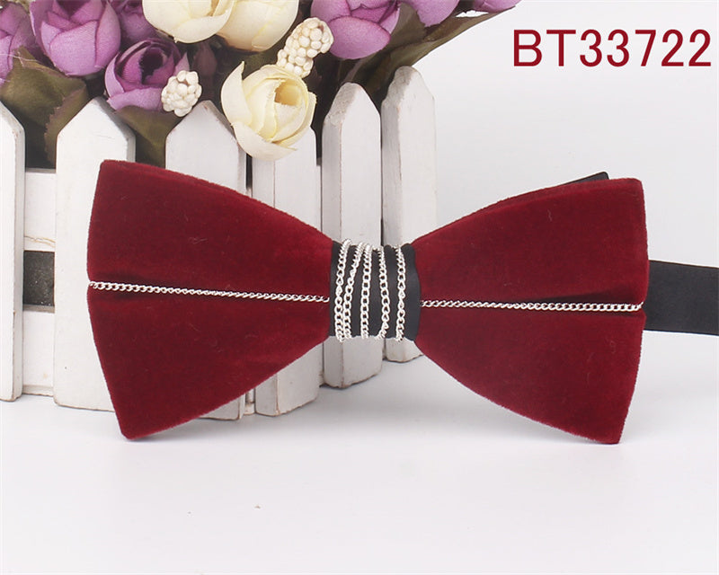 Metal Applique Red Bow Tie