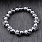 Skull Beads Titanium Skull Bracelet