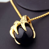 Claw Holding Ball Pendant Necklace