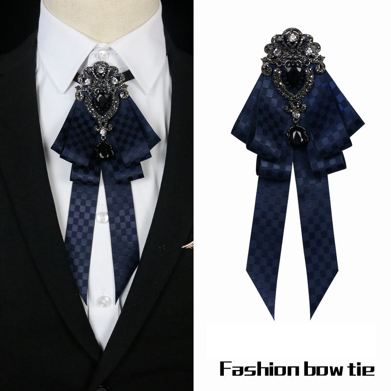 Charmed Rhinestone Brooch Multilayer Tie