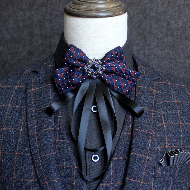 Geometric Patterned Butterfly Tie