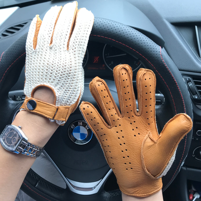 Luxury Crotchet Breathable Driving Gloves