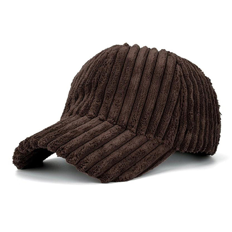 Gorra de terciopelo liso con rayas