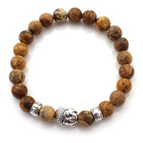 Natural Stone Buddha Head Bracelet