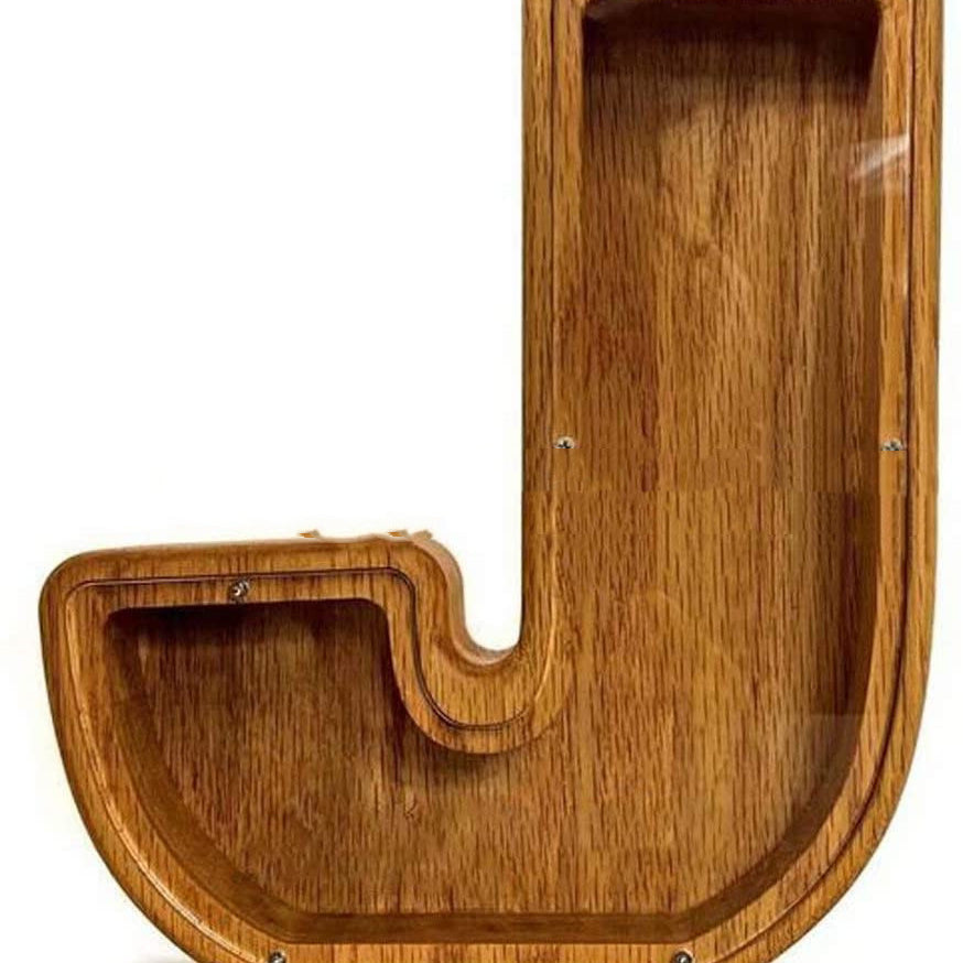 Wooden Letter Shape Piggy Bank