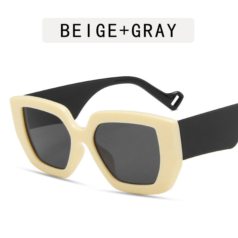Polygonal Thick Edge Retro Sunglasses