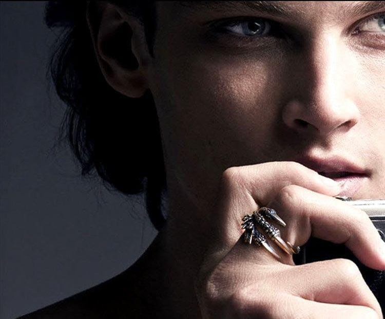 Titanium Steel Eagle Claw Ring