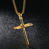 Nailed Cross Titanium Steel Necklace