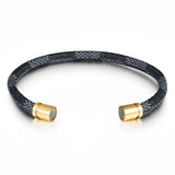Retro Magnetic Buckle Leather Cuff Bracelet