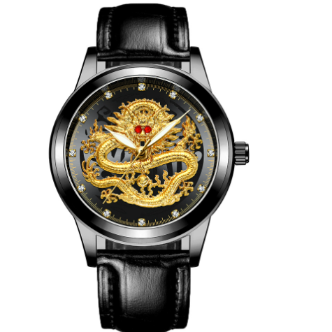 Red Eye Dragon Design Metal Watch