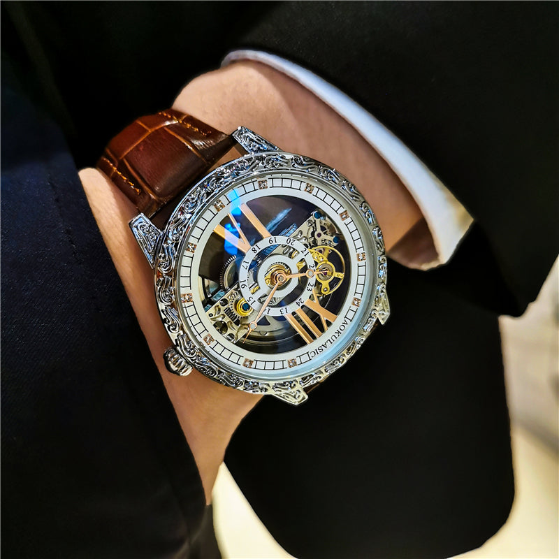Hollow Roman Number Design Watch