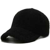 Solid Wool Thickened Warm Baseball Cap